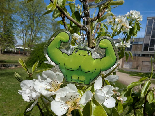Buff frog keychains