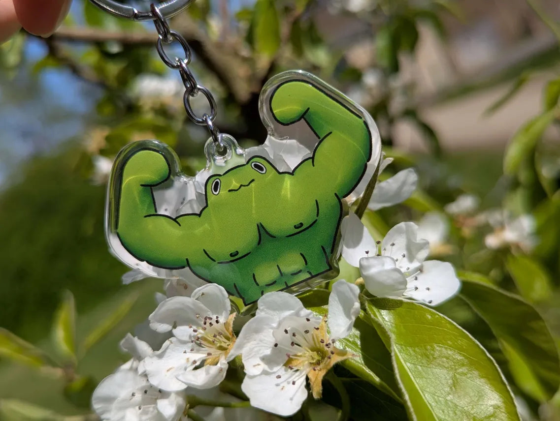 Buff frog keychains