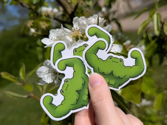 Buff frog sticker