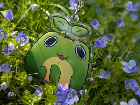 Apple frog keychains