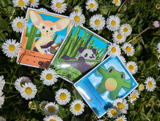 Music animals sticker set