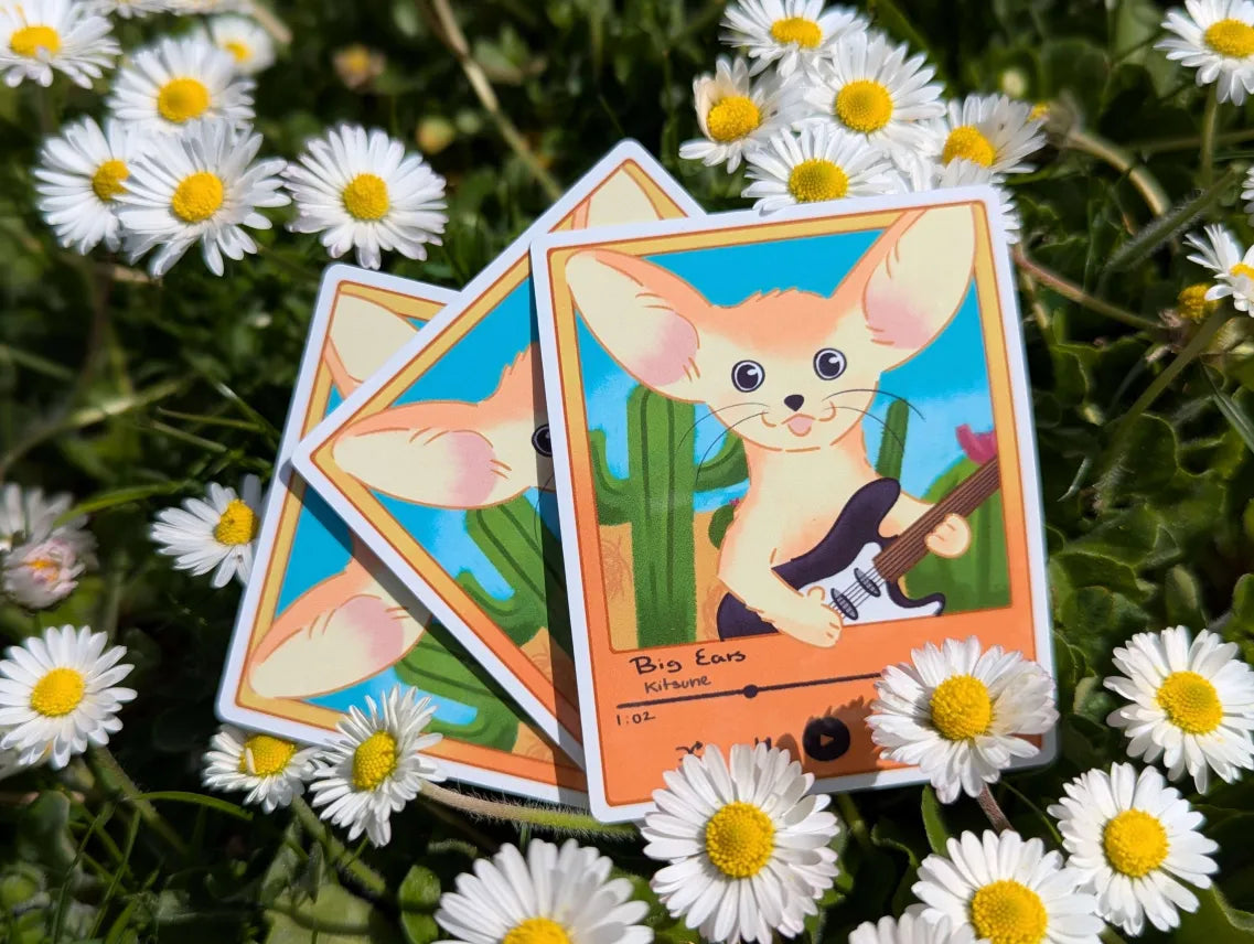 Music animals sticker set