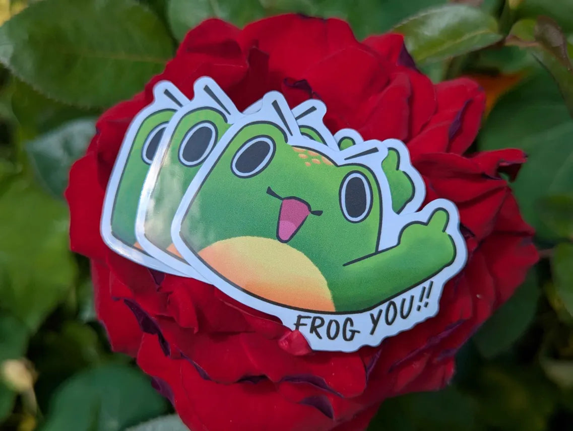 Frog you sticker