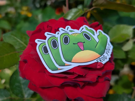 Frog you sticker