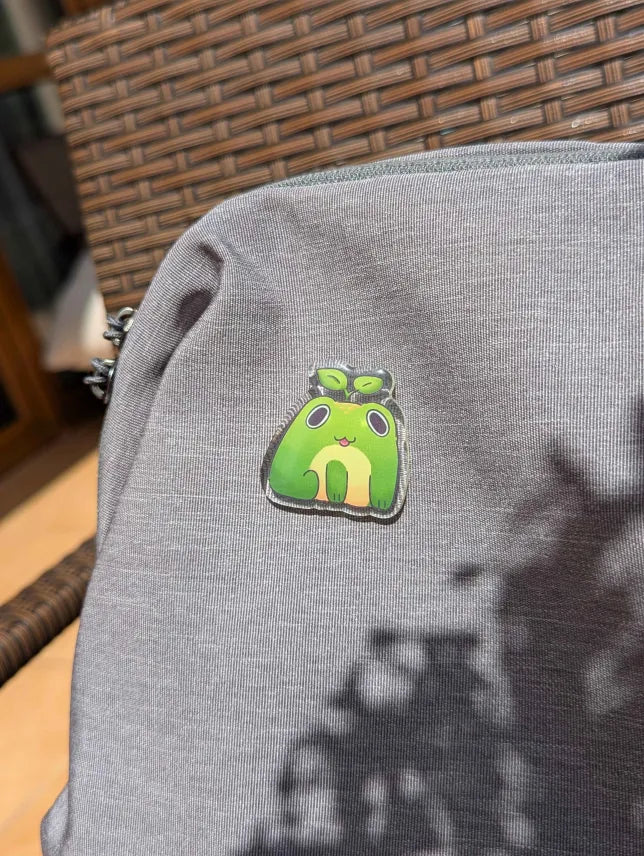 Apple frog pin