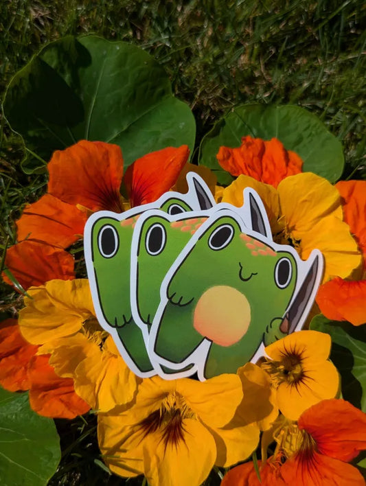 Knife frog sticker
