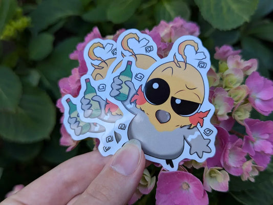 Drunk bird sticker