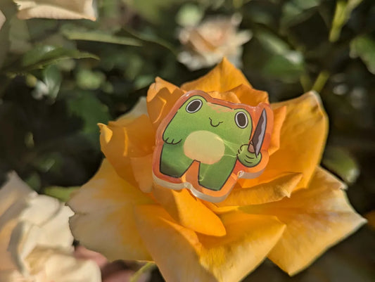 Knife frog pin