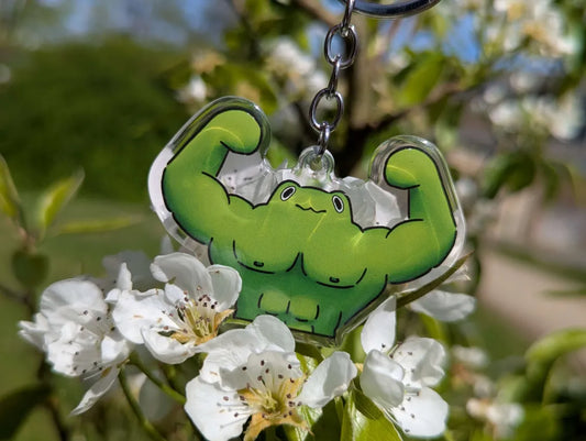 Buff frog keychains