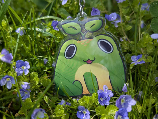 Apple frog keychains