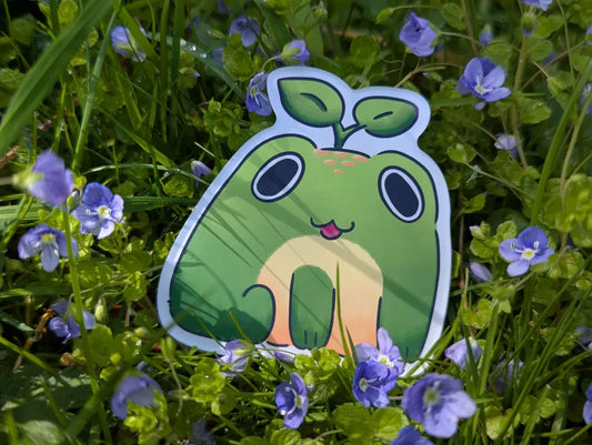 Apple frog magnet