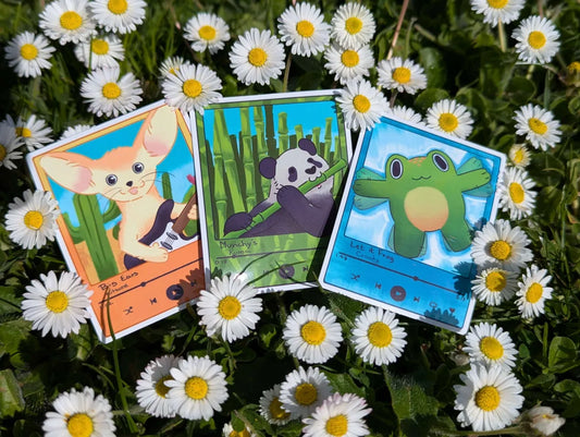 Music animals sticker set