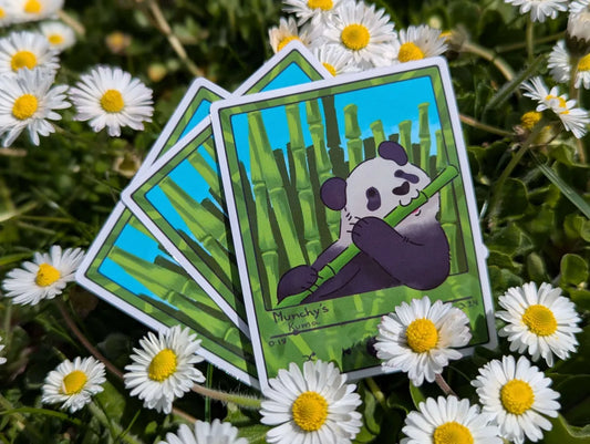 Music panda sticker