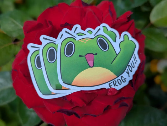 Frog you sticker