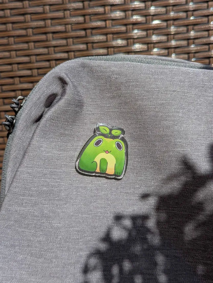 Apple frog pin