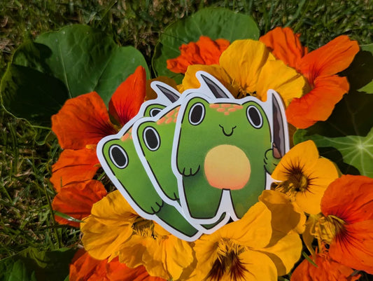 Knife frog sticker