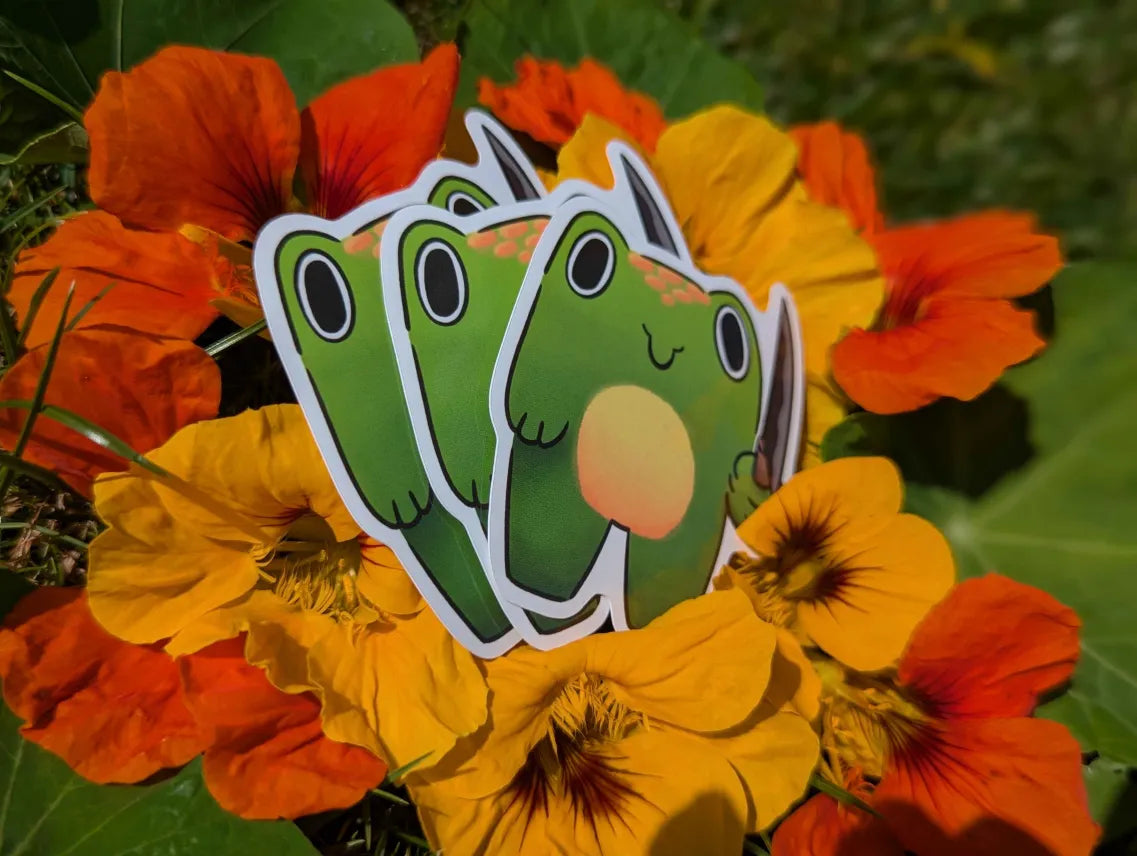 Knife frog sticker