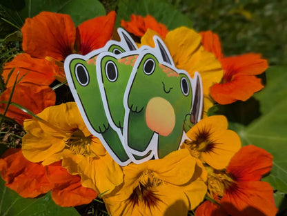 Knife frog sticker
