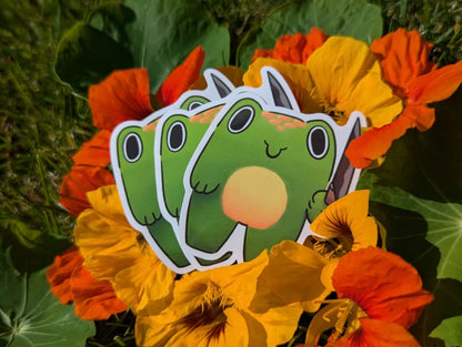 Knife frog sticker