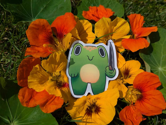 Knife frog magnet