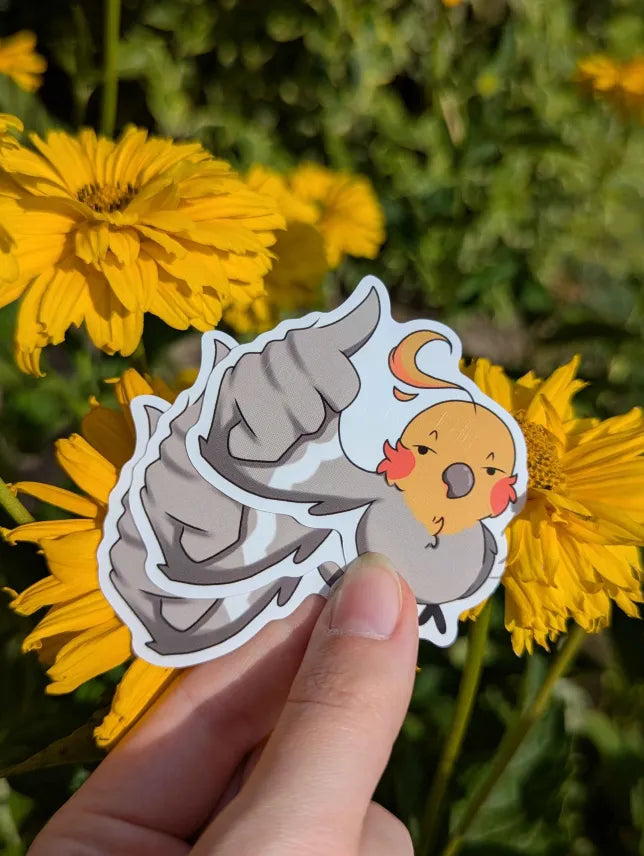 Thumbs up bird sticker