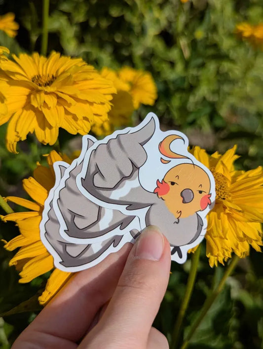 Thumbs up bird sticker
