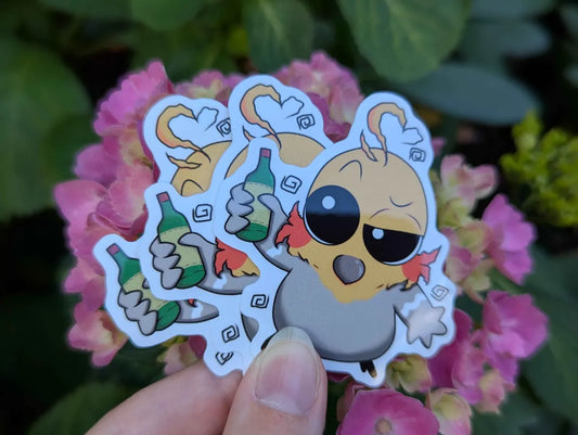 Drunk bird sticker
