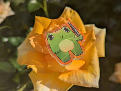 Knife frog pin
