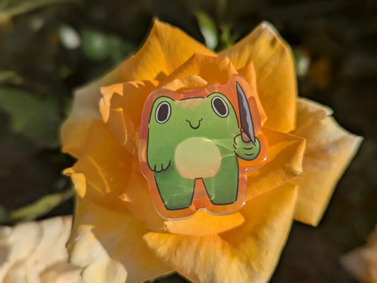 Knife frog pin