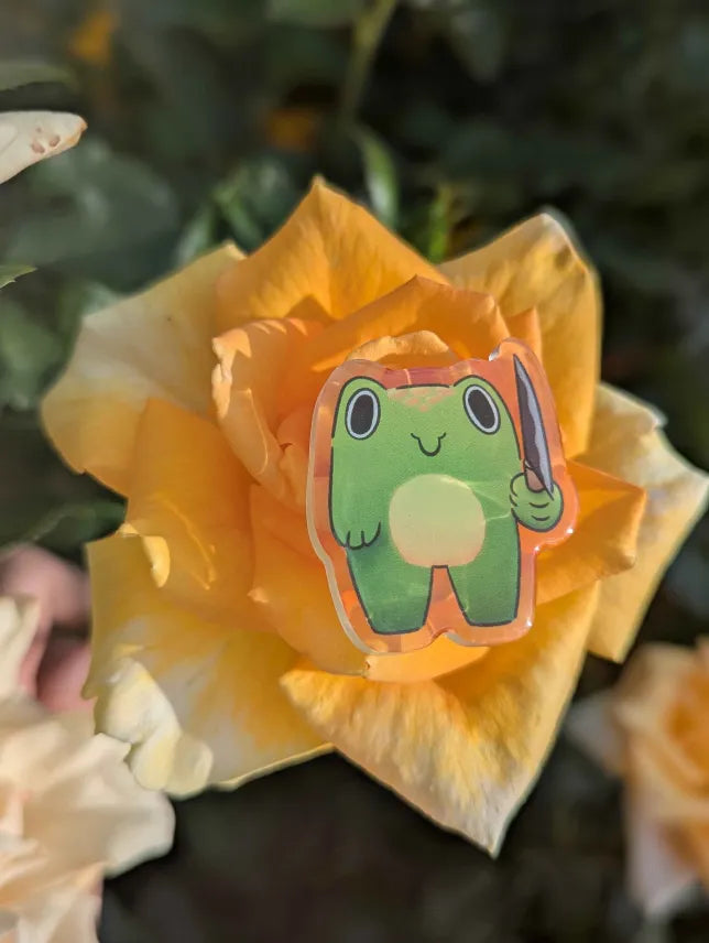Knife frog pin